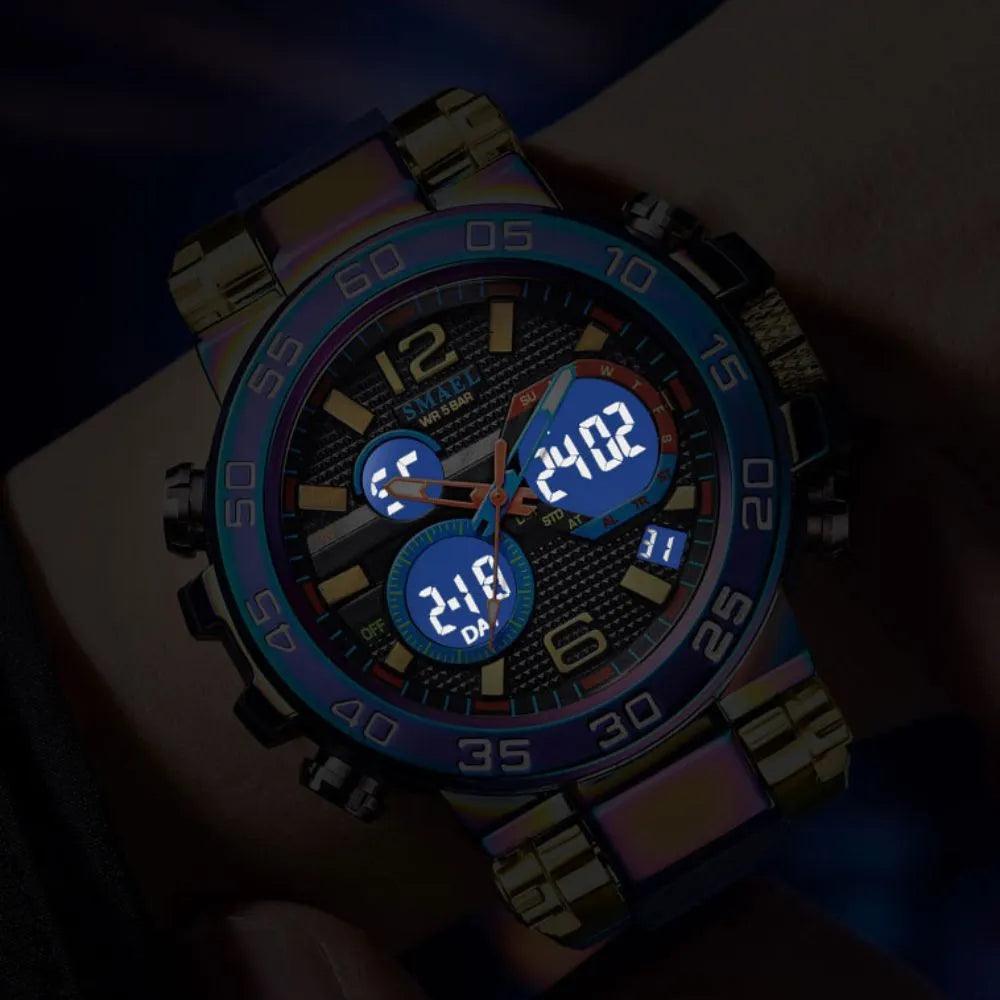 Smael 8106 Dual Display Watch - Army Green