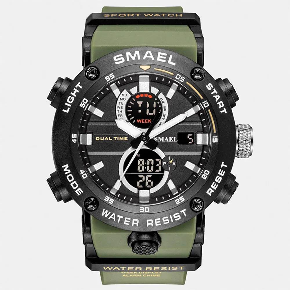Smael 1903 Army Green Multifunction Watch