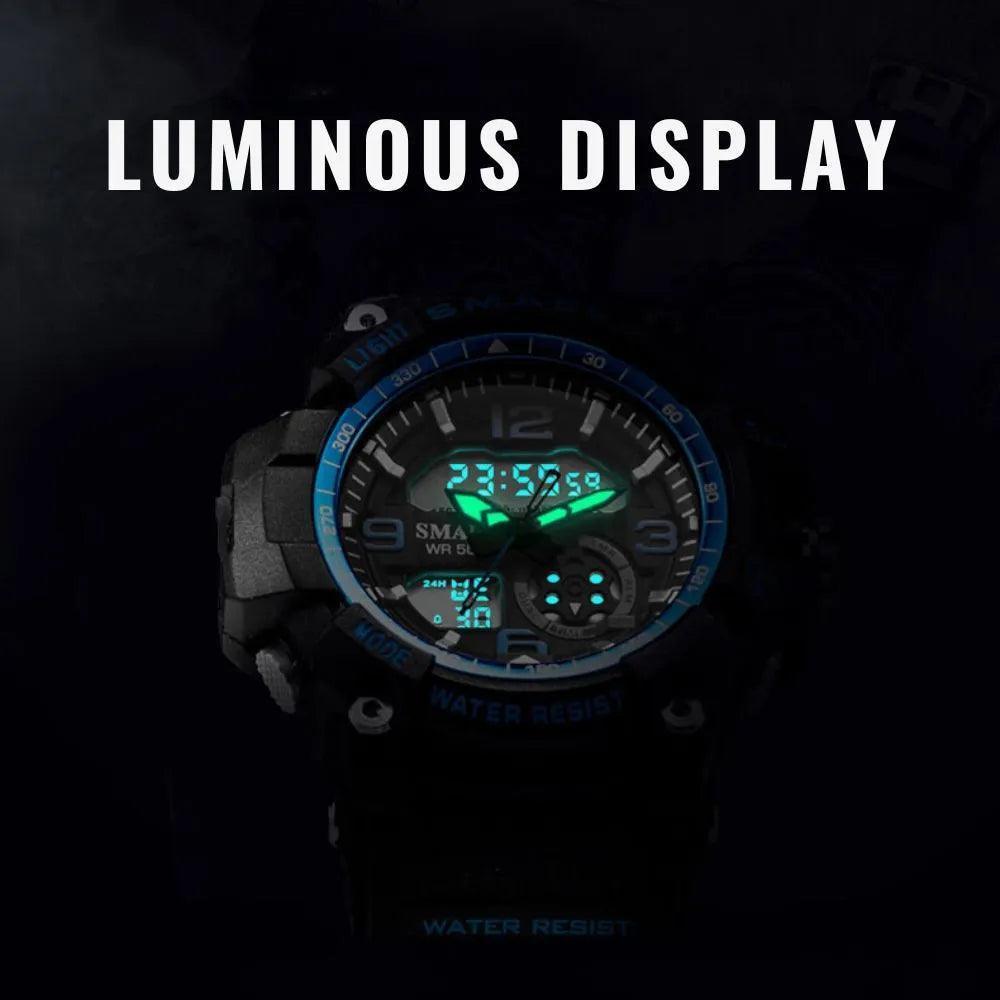 Smael 1808 Yellow Multifunction Watch