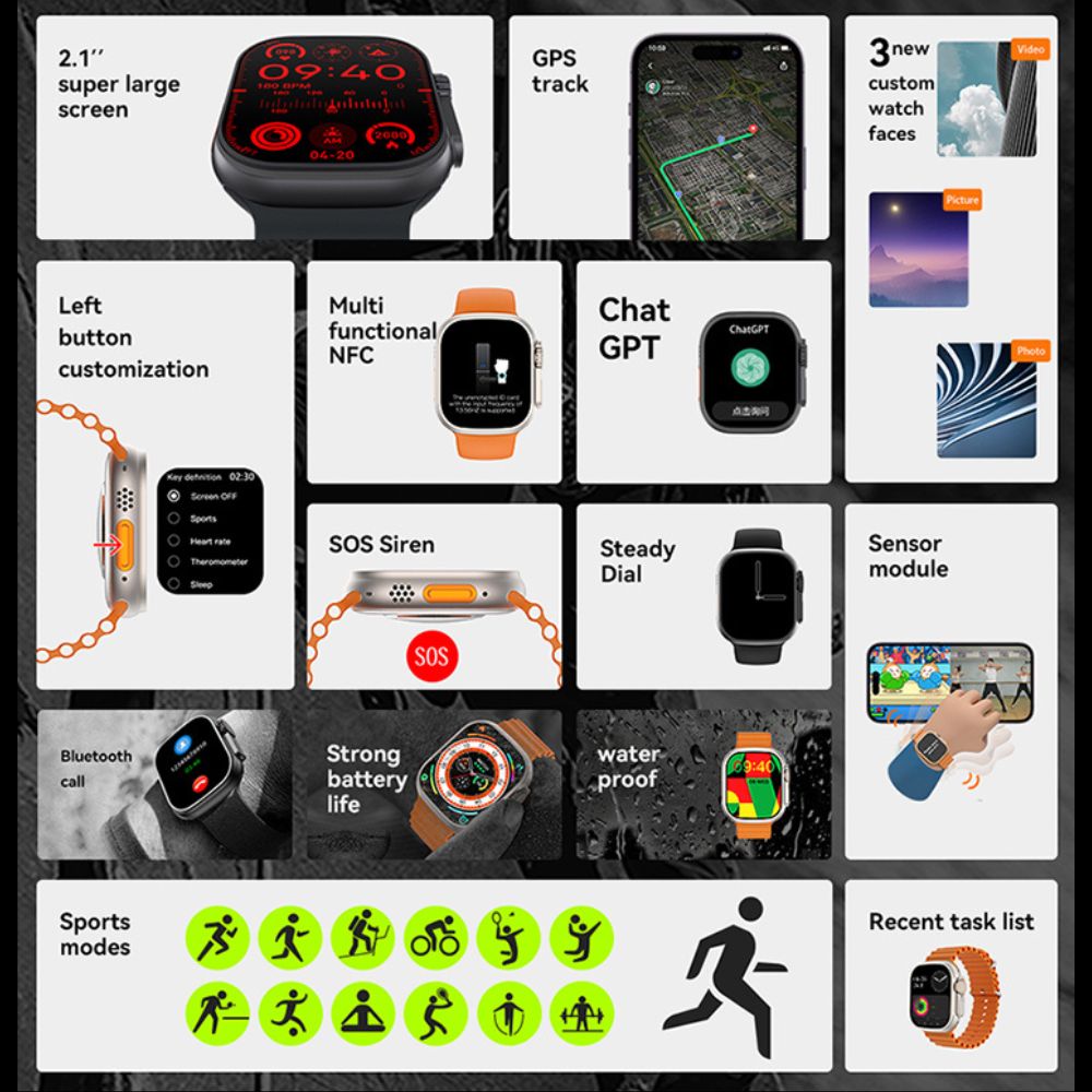 Microwear Ultra 3 AMOLED Smartwatch