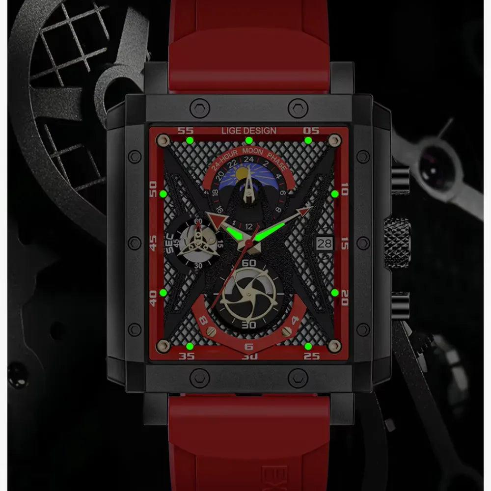 Lige Sun and Moon Phase Quartz Watch