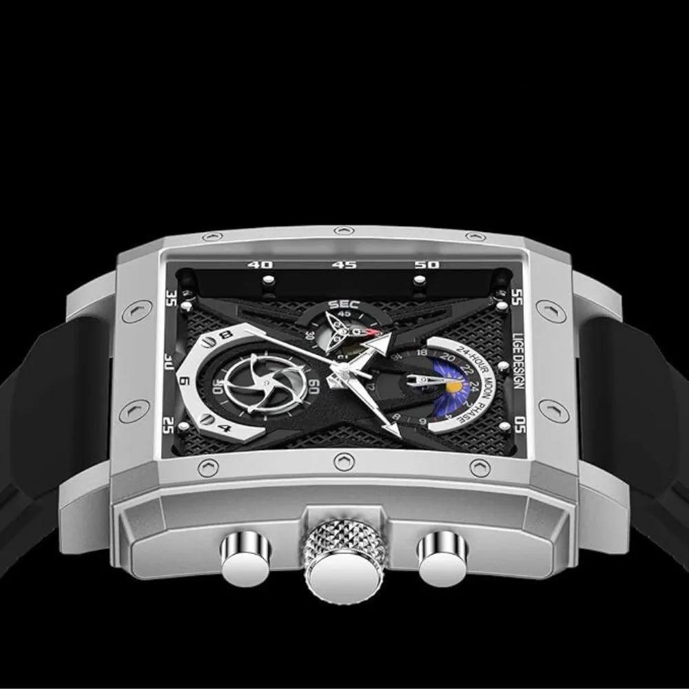 Lige Sun and Moon Phase Quartz Watch