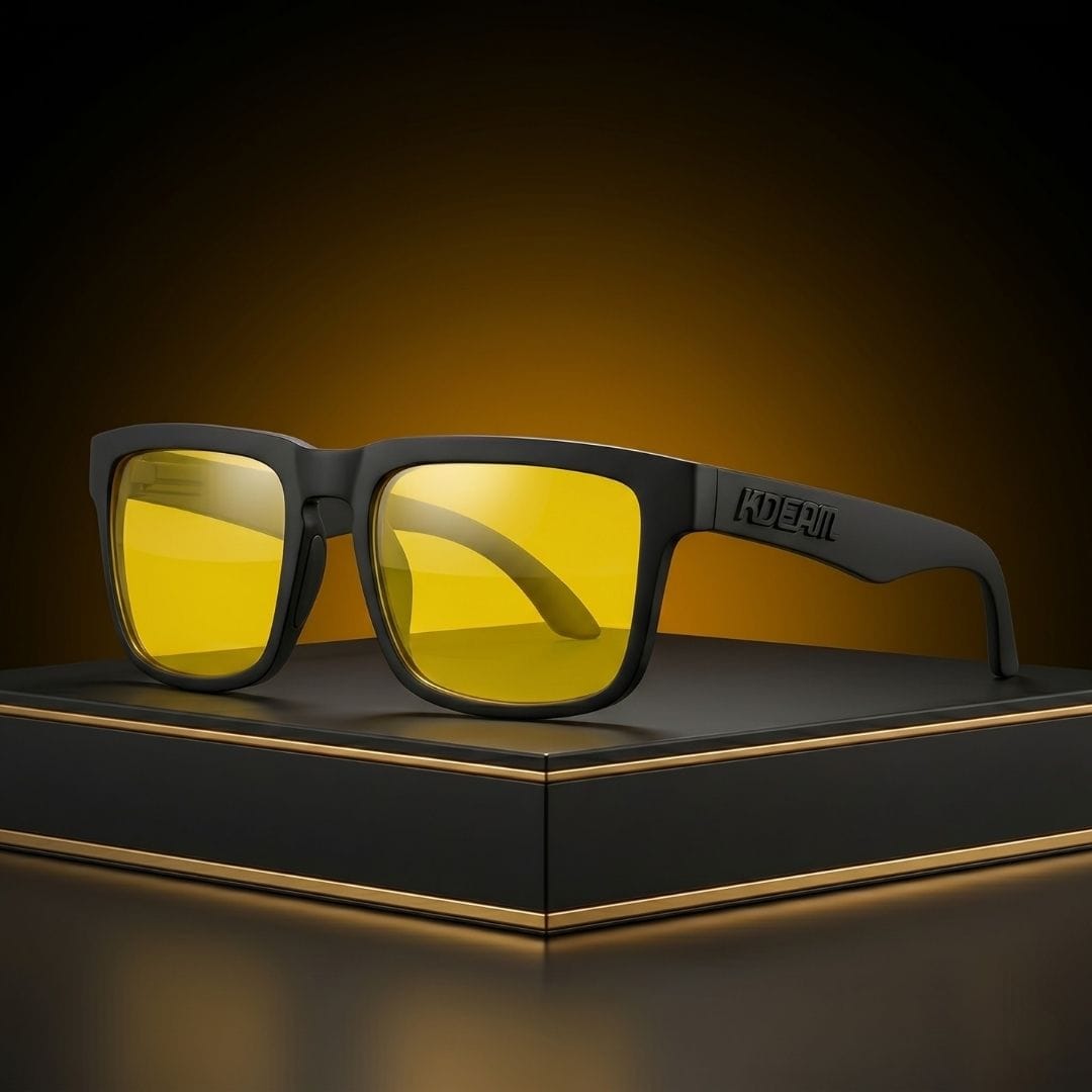 KDEAM KD332 Black Yellow Polarized Wayfarer Sunglasses South Africa