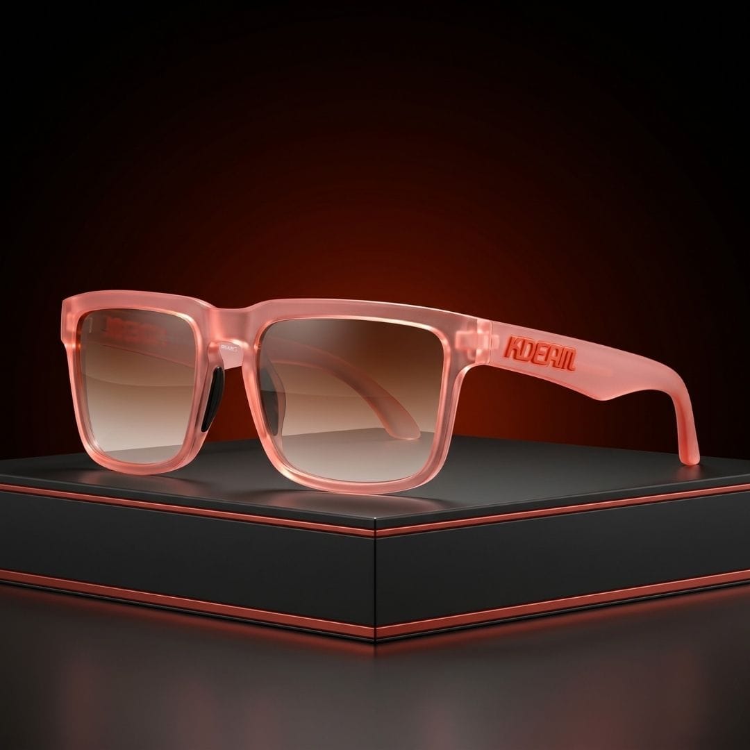 KDEAM KD332 Pink Brown Translucent Polarized Wayfarer Sunglasses South Africa