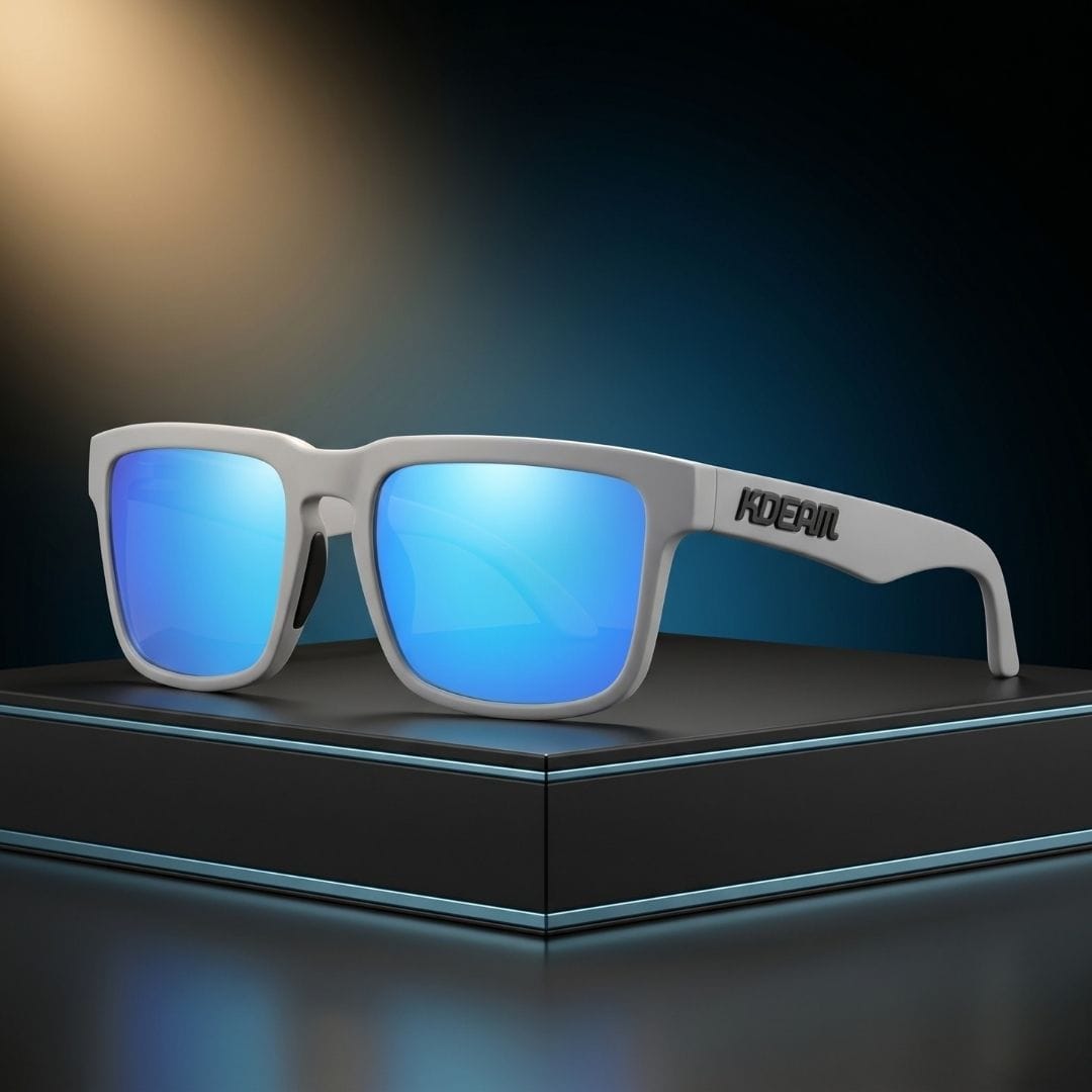 KDEAM KD332 Gray Ice Blue Polarized Wayfarer Sunglasses South Africa