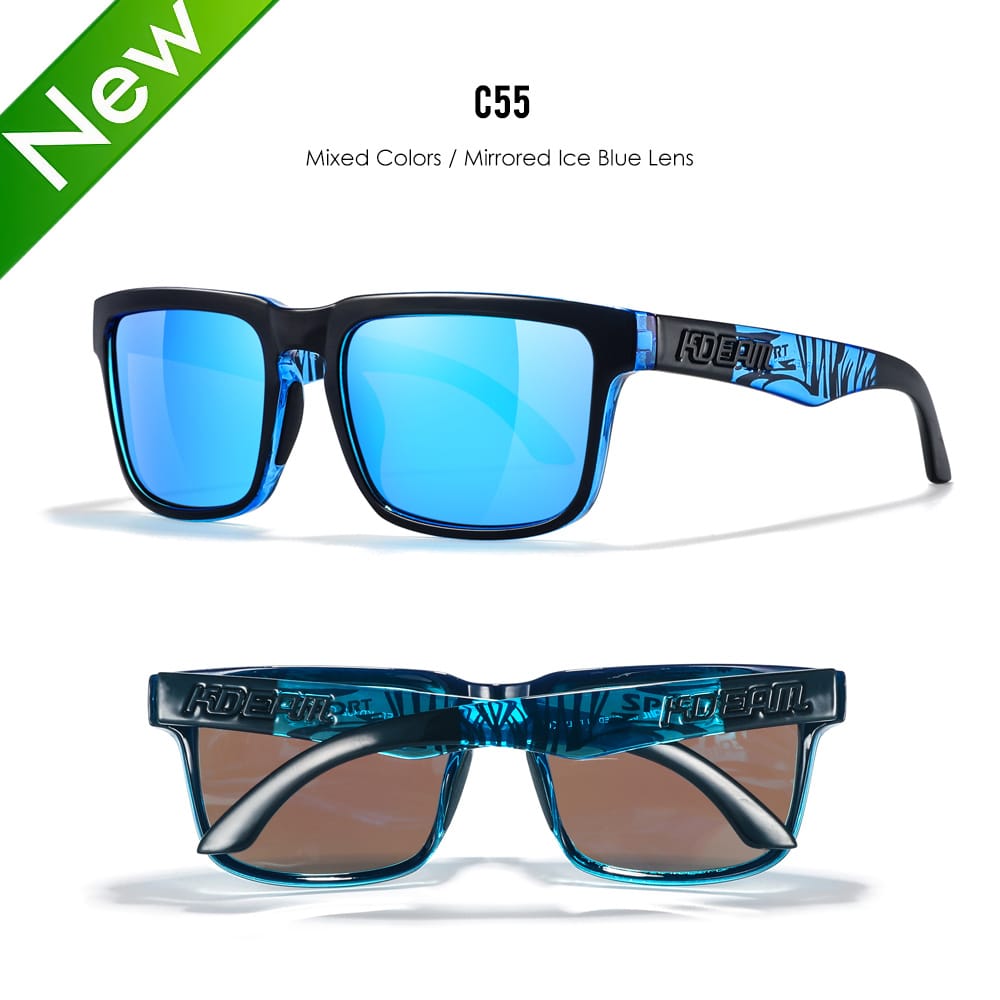 KDEAM KD332 Black Ice Blue Mixed Colors Polarized Wayfarer Sunglasses South Africa