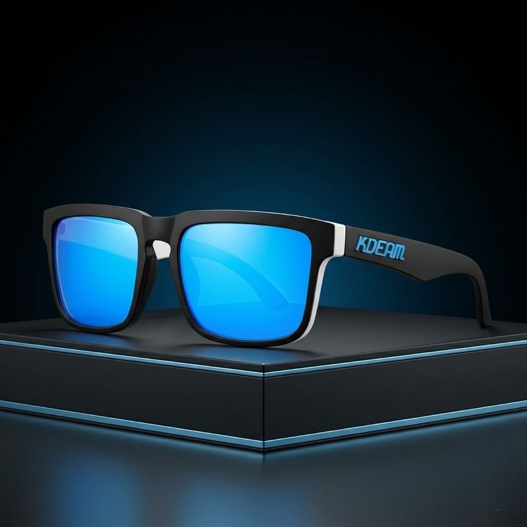 KDEAM KD332 White Ice Blue Polarized Wayfarer Sunglasses South Africa