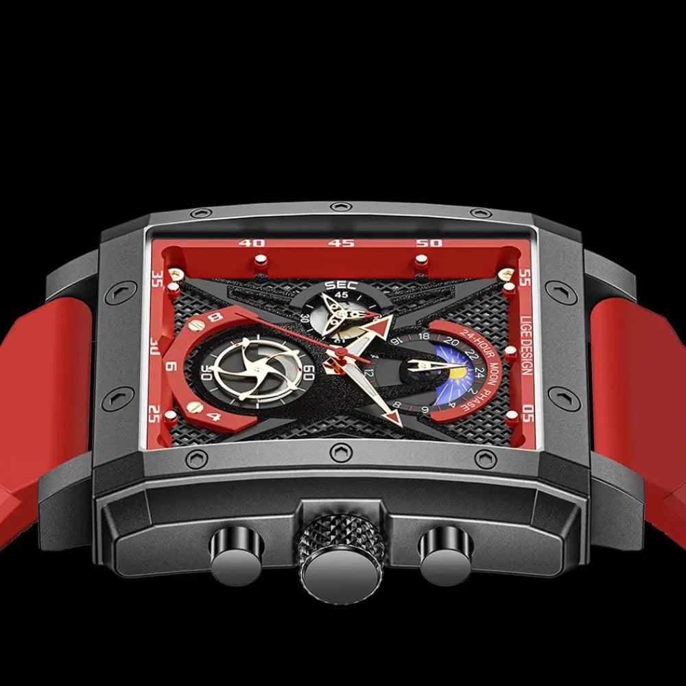 Lige Sun and Moon Phase Quartz Watch South Africa Fast Delivery