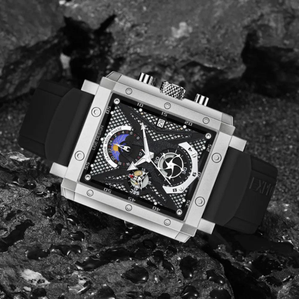 Lige Sun and Moon Phase Quartz Watch South Africa Fast Delivery