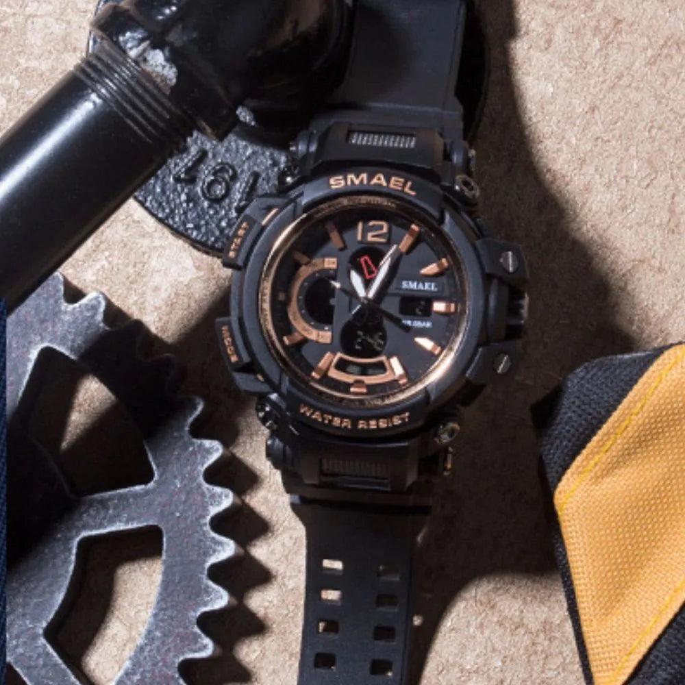 Smael 1702 Rose Gold Dual Display Watch - Smael South Africa
