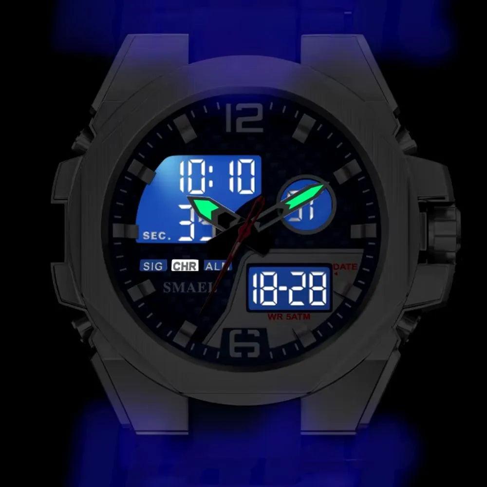 Smael 8103 Dual Time Watch - Black - Smael South Africa