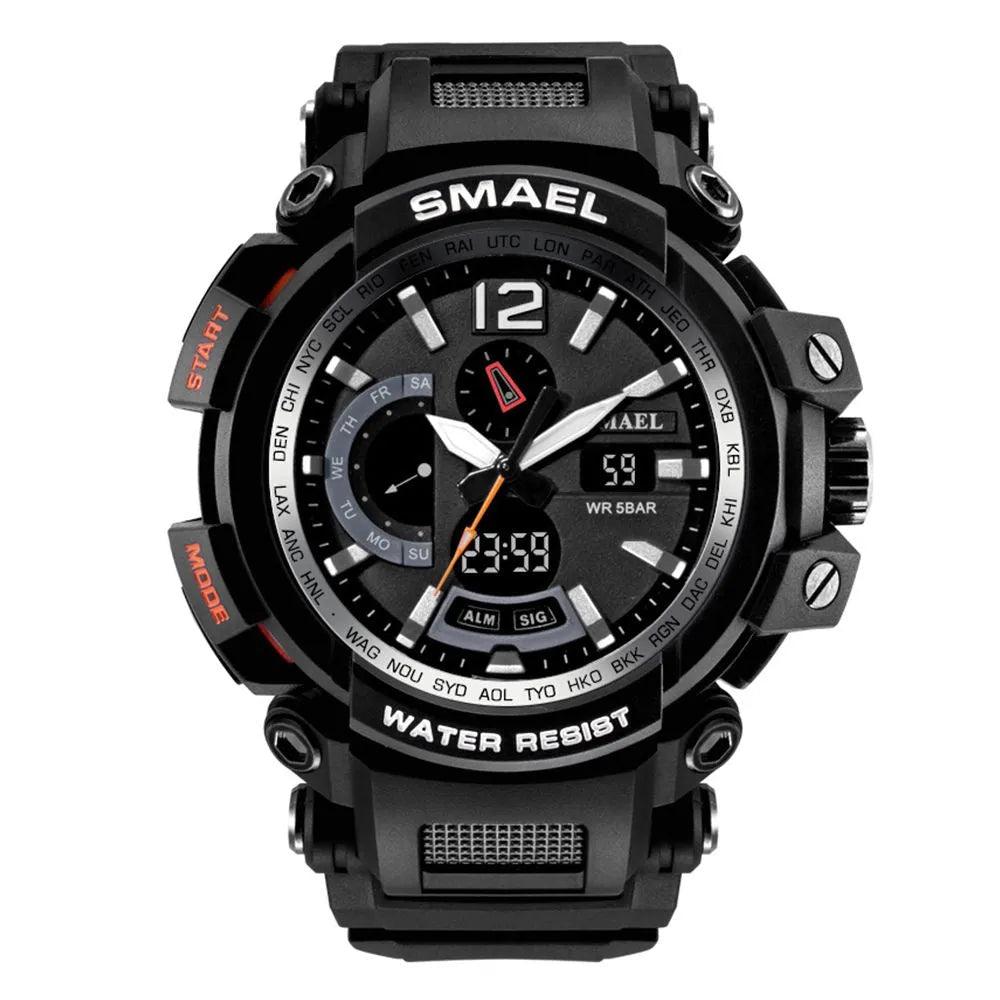 Smael 1702 Black Dual Display Watch