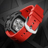 MARK FAIRWHALE SKELETON MECHANICAL WATCH - RED