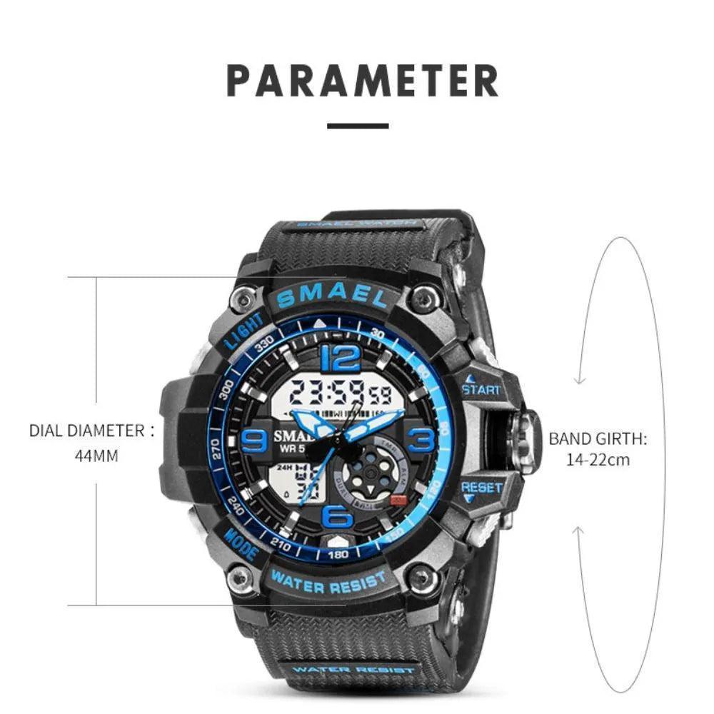 Smael 1808 Army Green Multifunction Watch