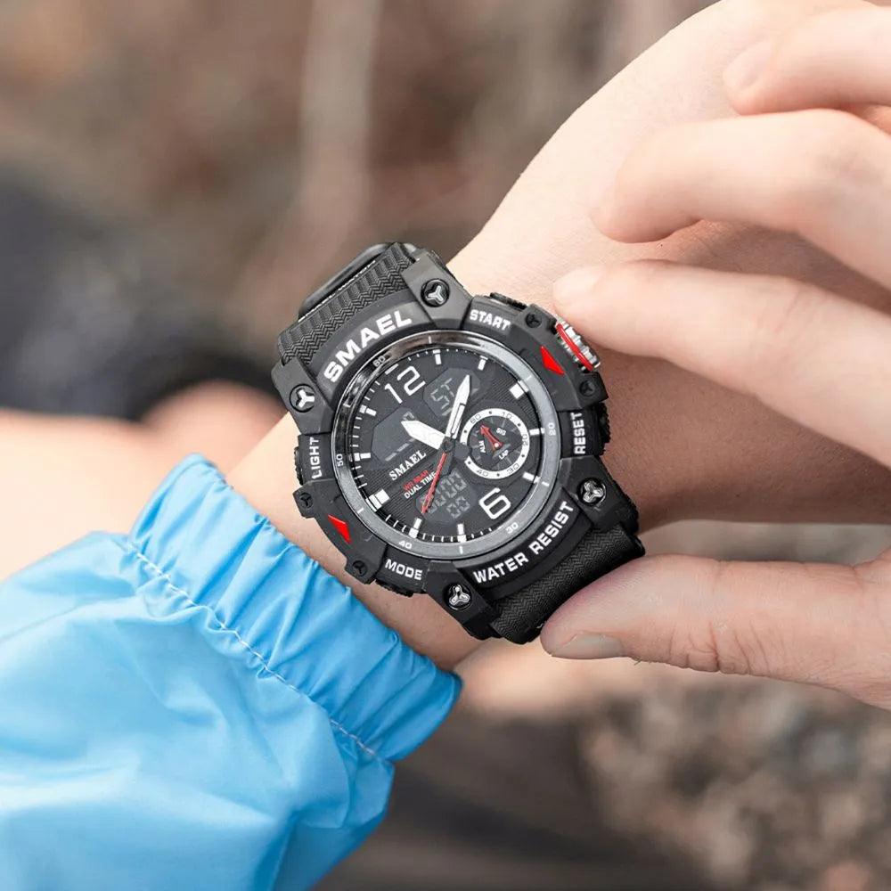 Smael 8007 Black Chronograph Watch