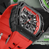 MARK FAIRWHALE SKELETON MECHANICAL WATCH - RED