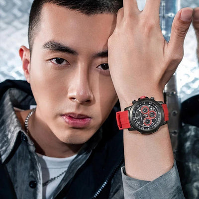 MARK FAIRWHALE MULTIFUNCTIONAL WATCH - RED