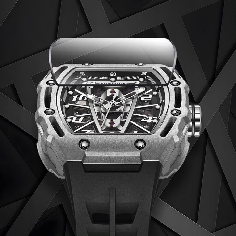 Mark Fairwhale Skeleton Mechanical Watch - Silver