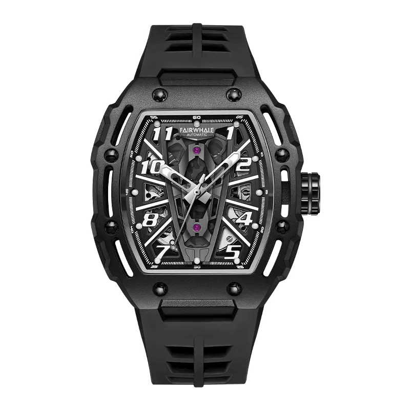 MARK FAIRWHALE SKELETON MECHANICAL WATCH - BLACK