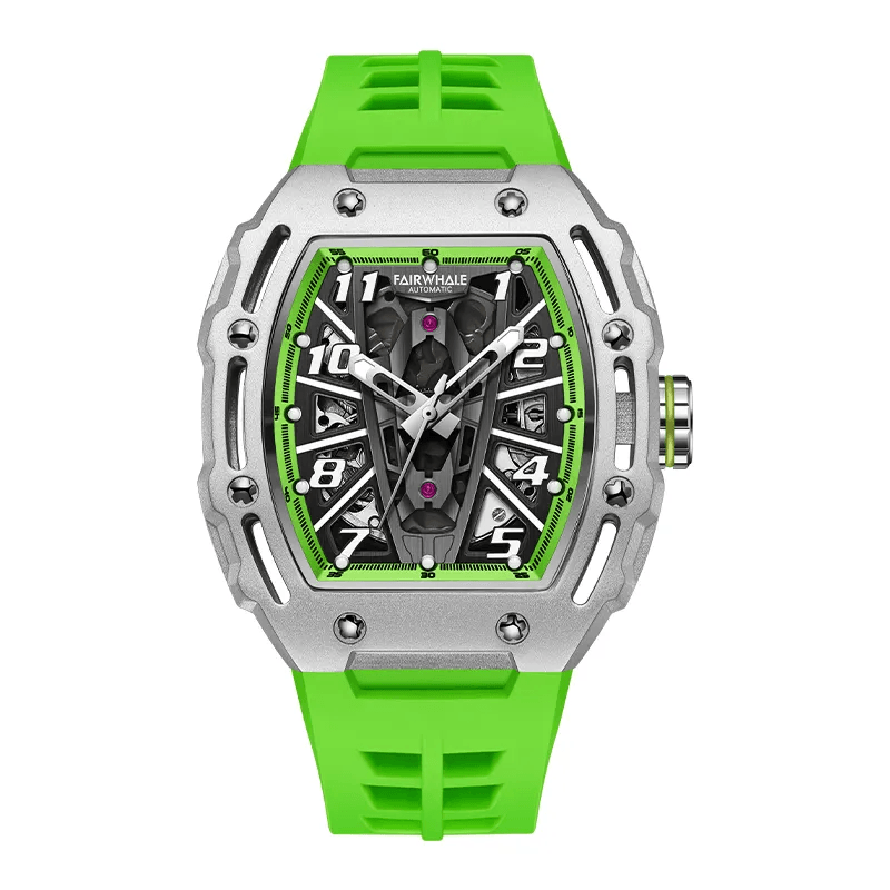 MARK FAIRWHALE SKELETON MECHANICAL WATCH - GREEN