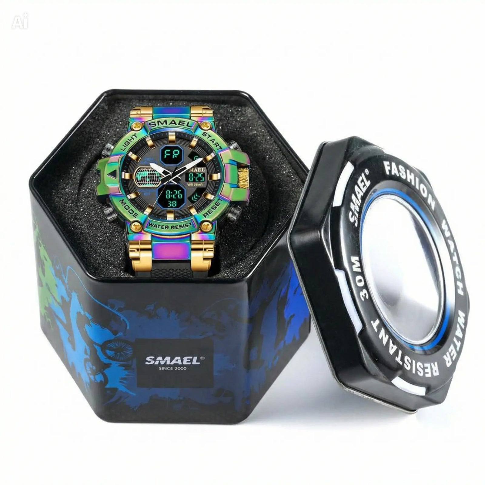 Smael  Electroplated Neon Alloy Watch