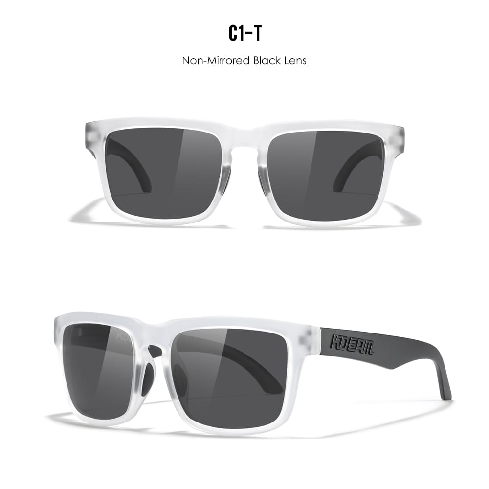 KDEAM KD332 Black White Translucent Polarized Wayfarer Sunglasses South Africa