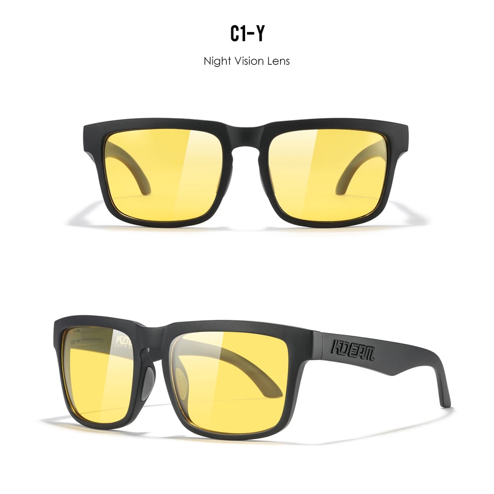 KDEAM KD332 Black Yellow Polarized Wayfarer Sunglasses South Africa