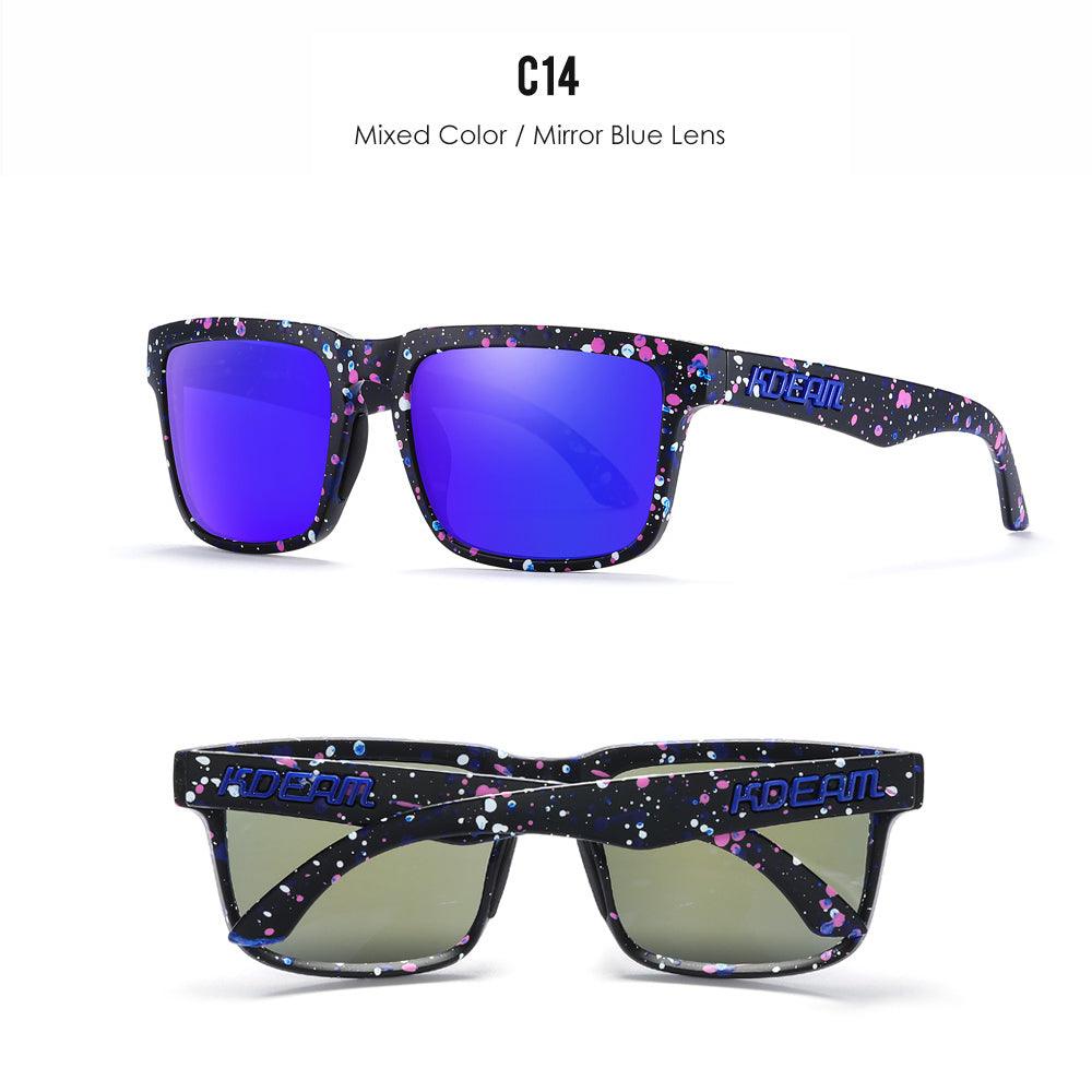 Deep Blue Mirrored Sunglasses | Cosmic Splatter Edition | SA Stock