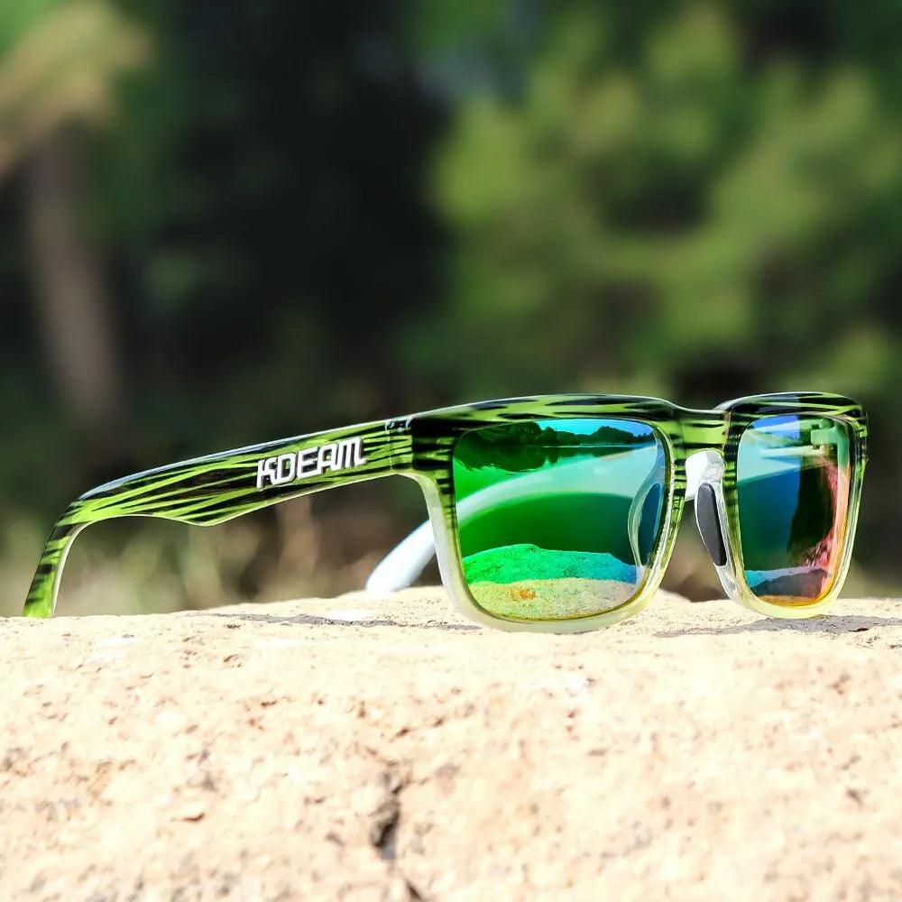 Neon Green Mirrored Sunglasses | Electric Tiger Stripe | SA Stock