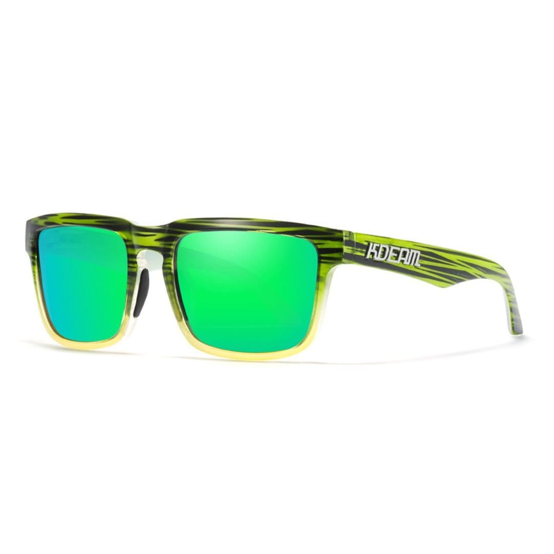 Neon Green Mirrored Sunglasses | Electric Tiger Stripe | SA Stock