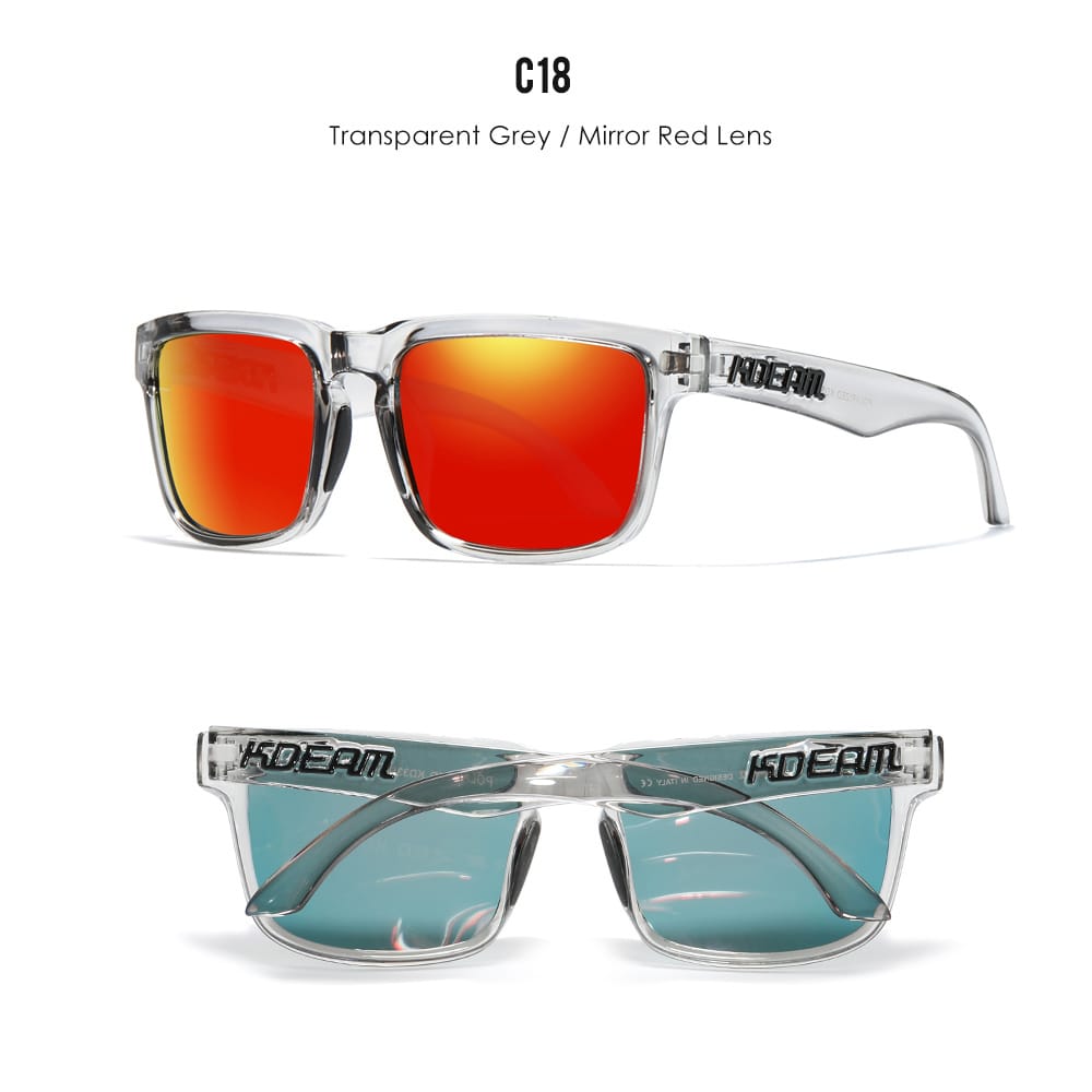 KDEAM KD332 Orange Red Silver Polarized Wayfarer Sunglasses South Africa
