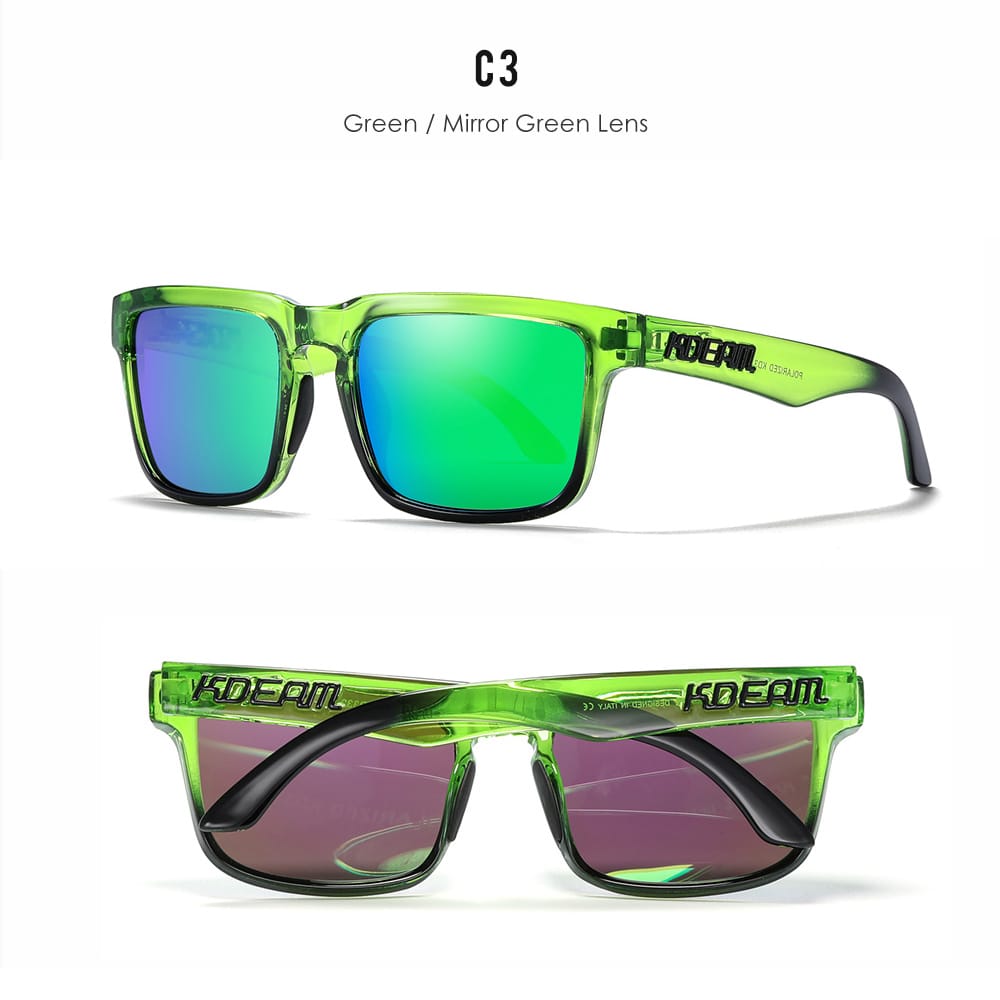 KDEAM KD332 Green Translucent Polarized Wayfarer Sunglasses South Africa