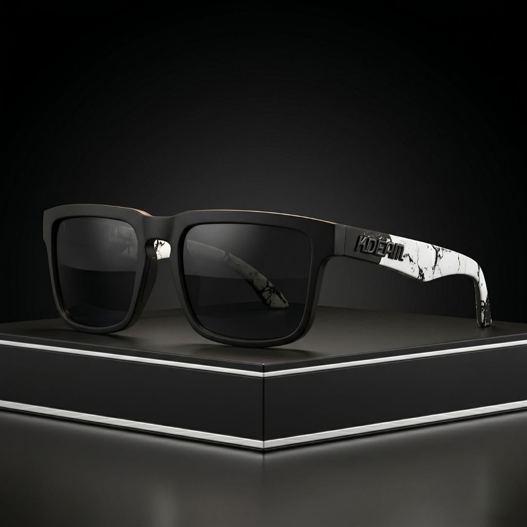 KDEAM KD332 Black White Polarized Wayfarer Sunglasses South Africa