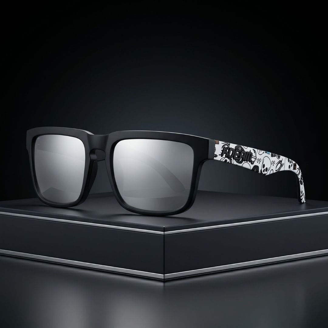 KDEAM KD332 Silver Black White Polarized Wayfarer Sunglasses South Africa