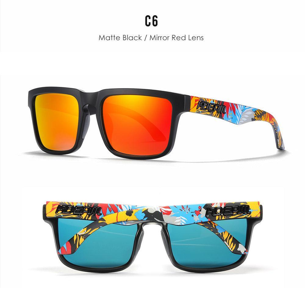 Vivid Red Mirrored Sunglasses | Tropical Artistic Performance | SA