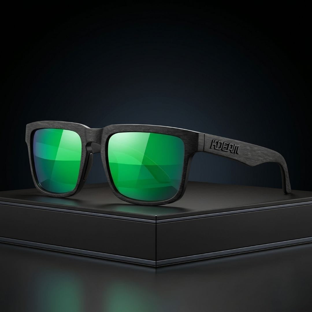 KDEAM KD332 Black Gray Green Polarized Wayfarer Sunglasses South Africa
