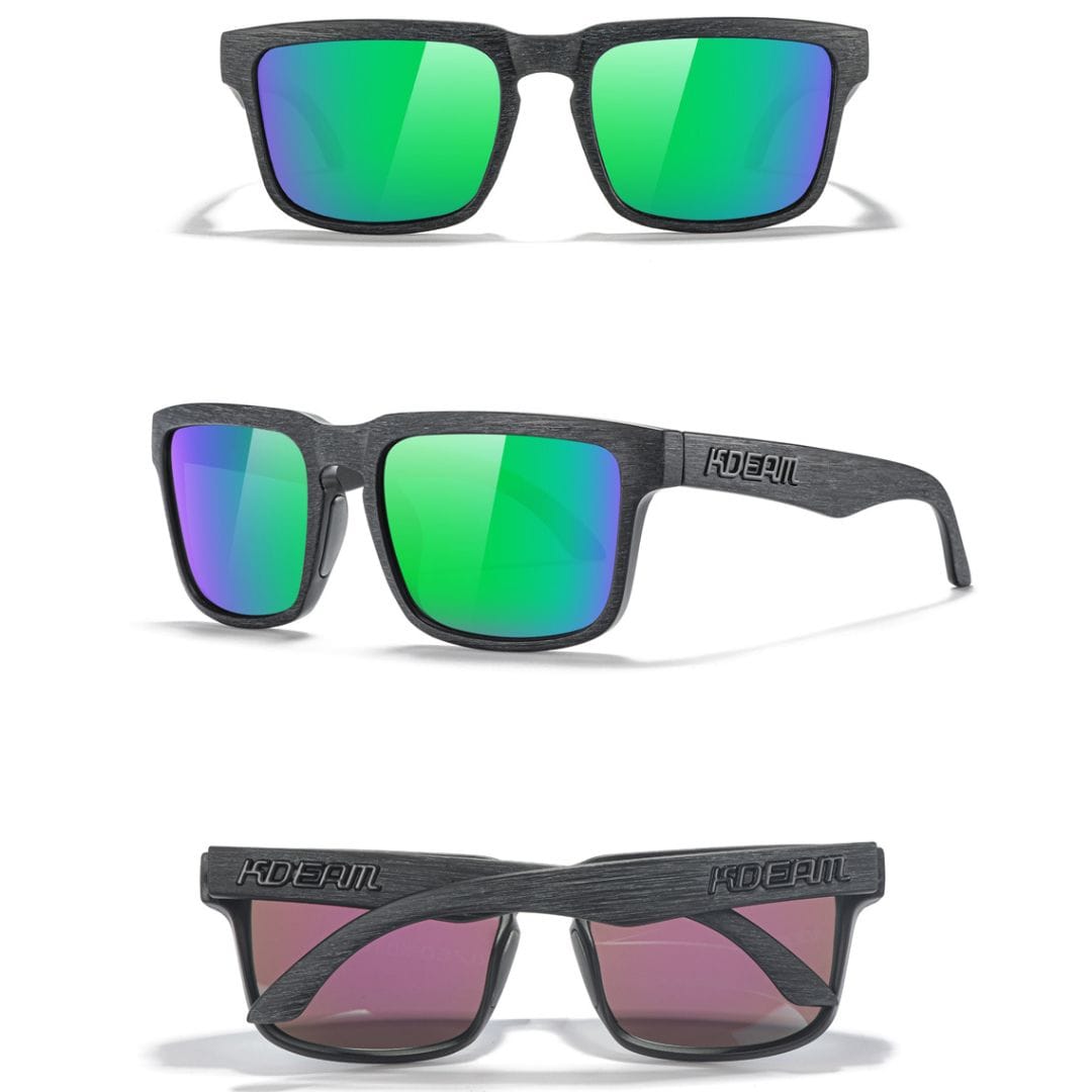 KDEAM KD332 Black Gray Green Polarized Wayfarer Sunglasses South Africa
