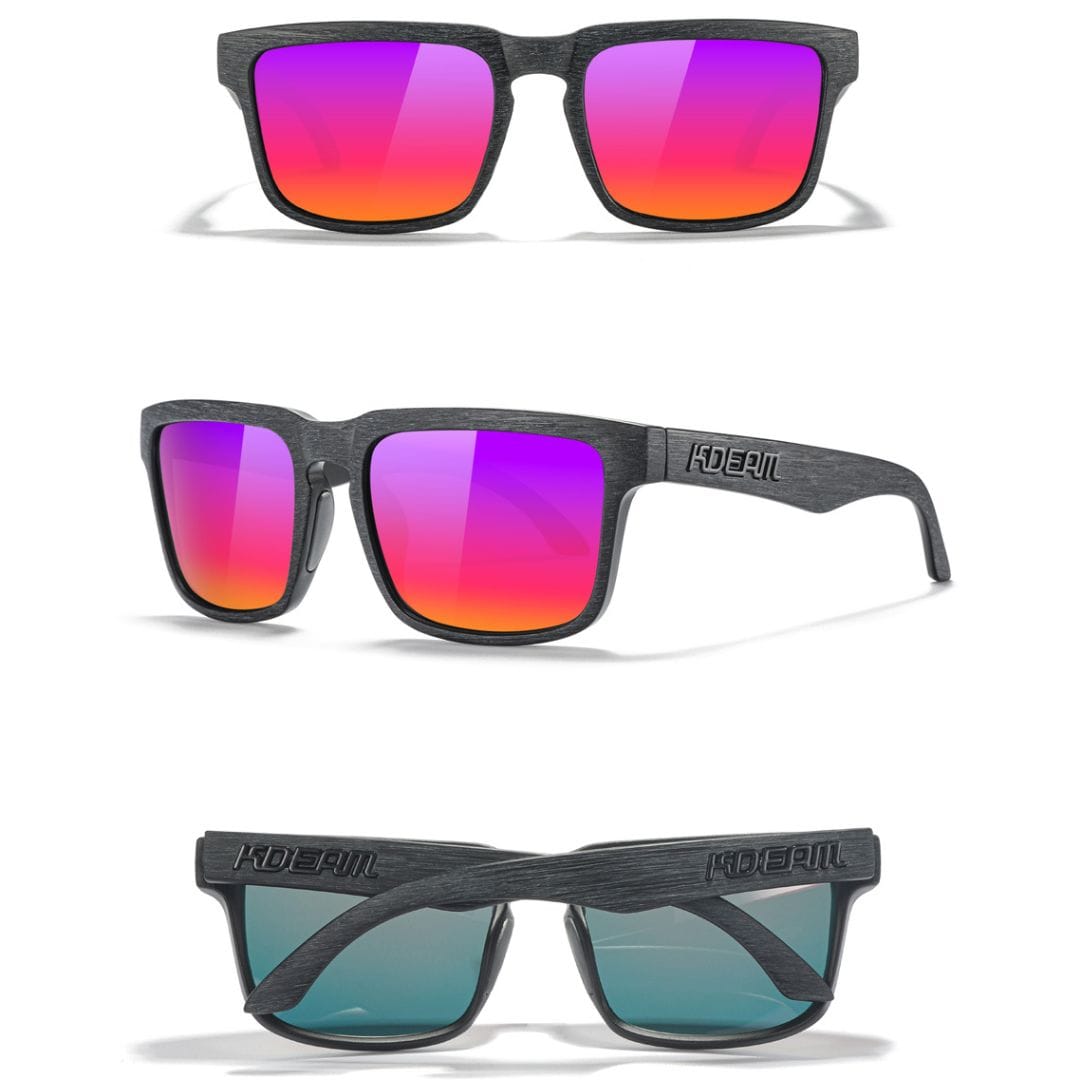 KDEAM KD332 Black Gray Violet Polarized Wayfarer Sunglasses South Africa