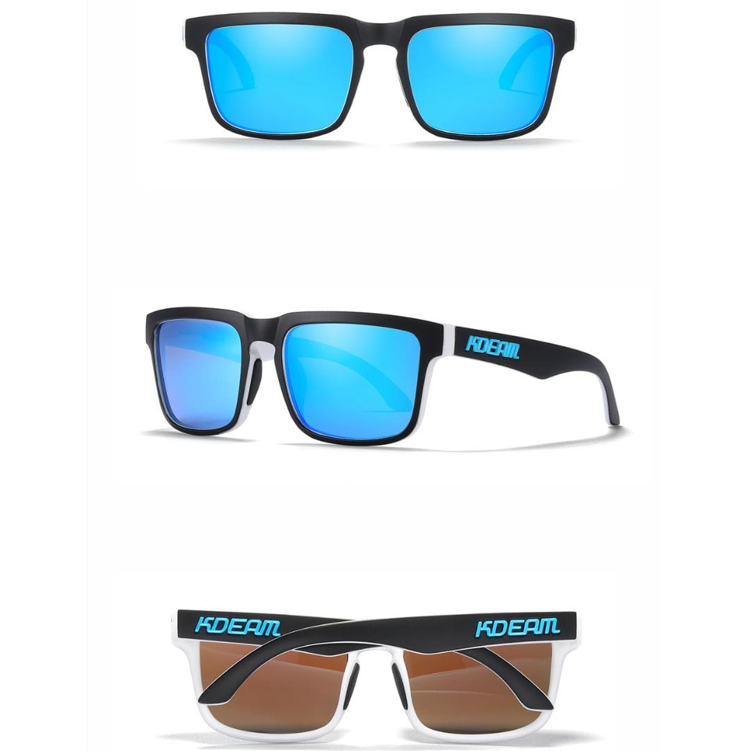 KDEAM KD332 White Ice Blue Polarized Wayfarer Sunglasses South Africa