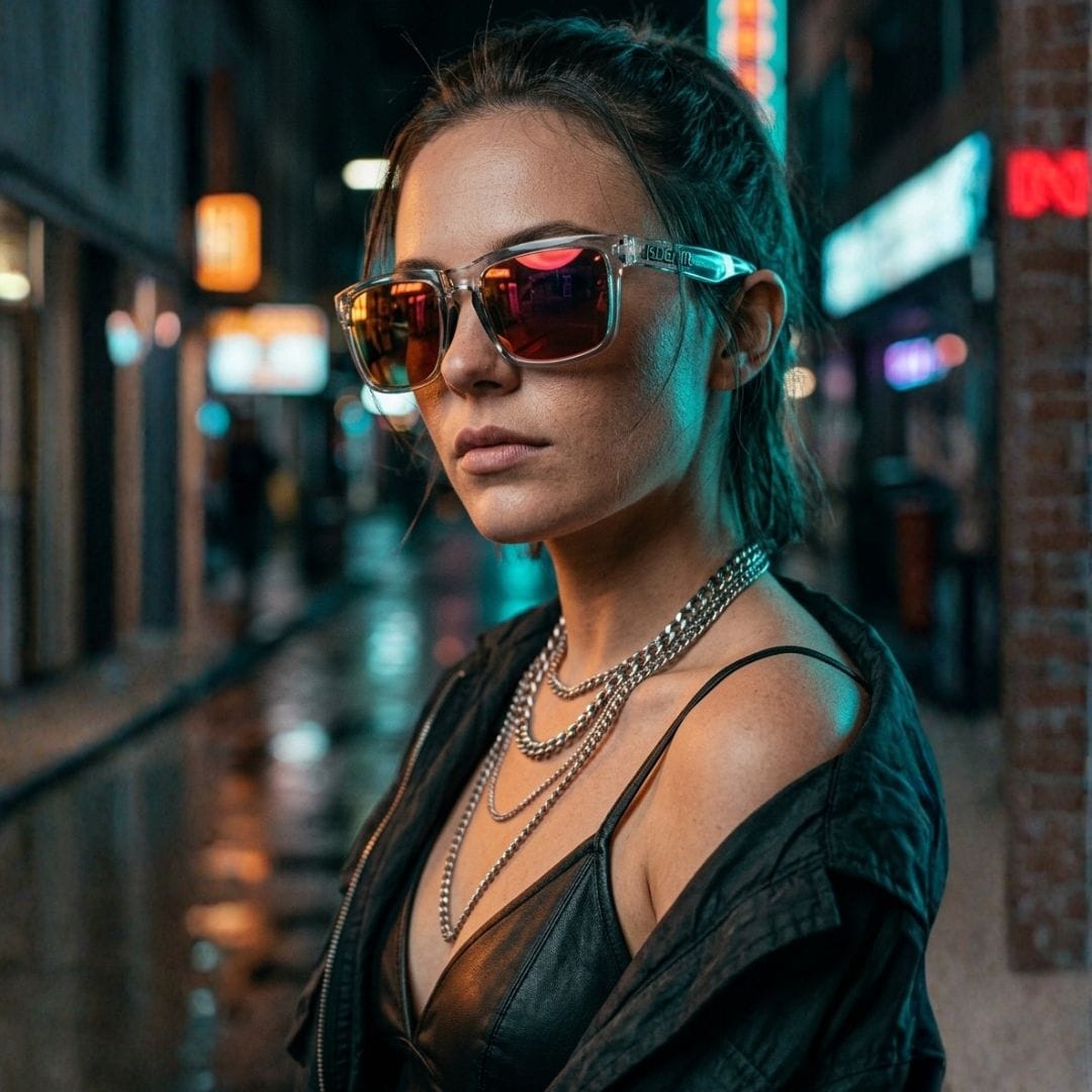 KDEAM KD332 Polarized Sunglasses (C18) - Transparent Smoked Grey Frame with Mirror Red Lenses South Africa Fast Delivery
