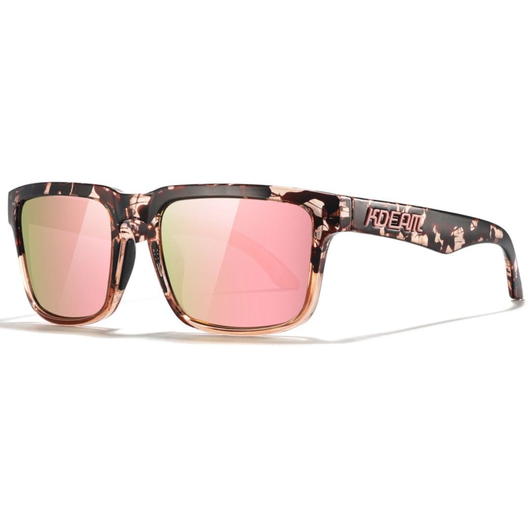 KDEAM KD332 Polarized Sunglasses (C62) - Pink Tortoiseshell Frame with Mirror Pink Lenses South Africa Fast Delivery