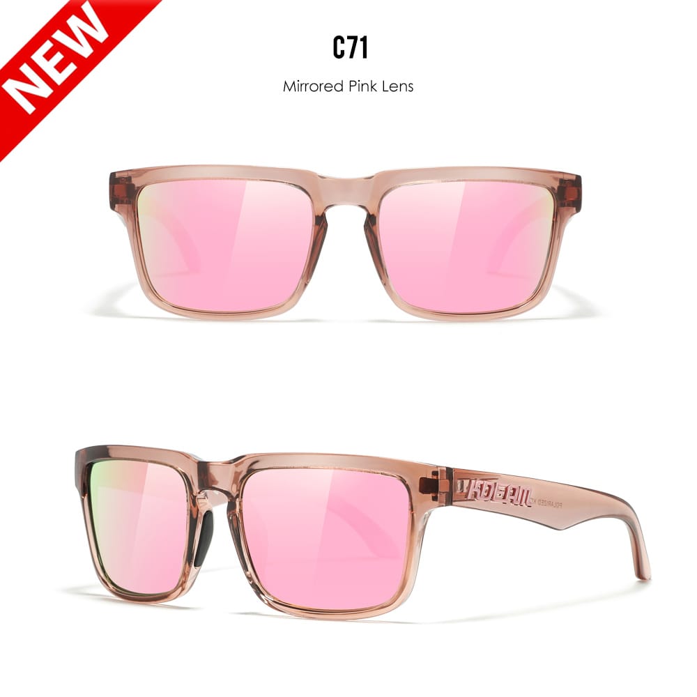 KDEAM KD332 Polarized Sunglasses (C71) - Translucent Blush Pink Frame with Mirrored Pink Lenses South Africa Fast Delivery