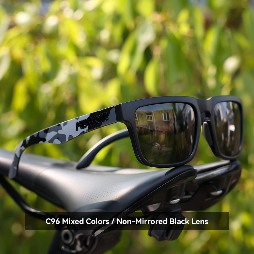 KDEAM KD332 Polarized Sunglasses (C95) - Matte Black & Blue Geometric Splatter Frame with Mirrored Ice Blue Lenses (Copy) South Africa Fast Delivery