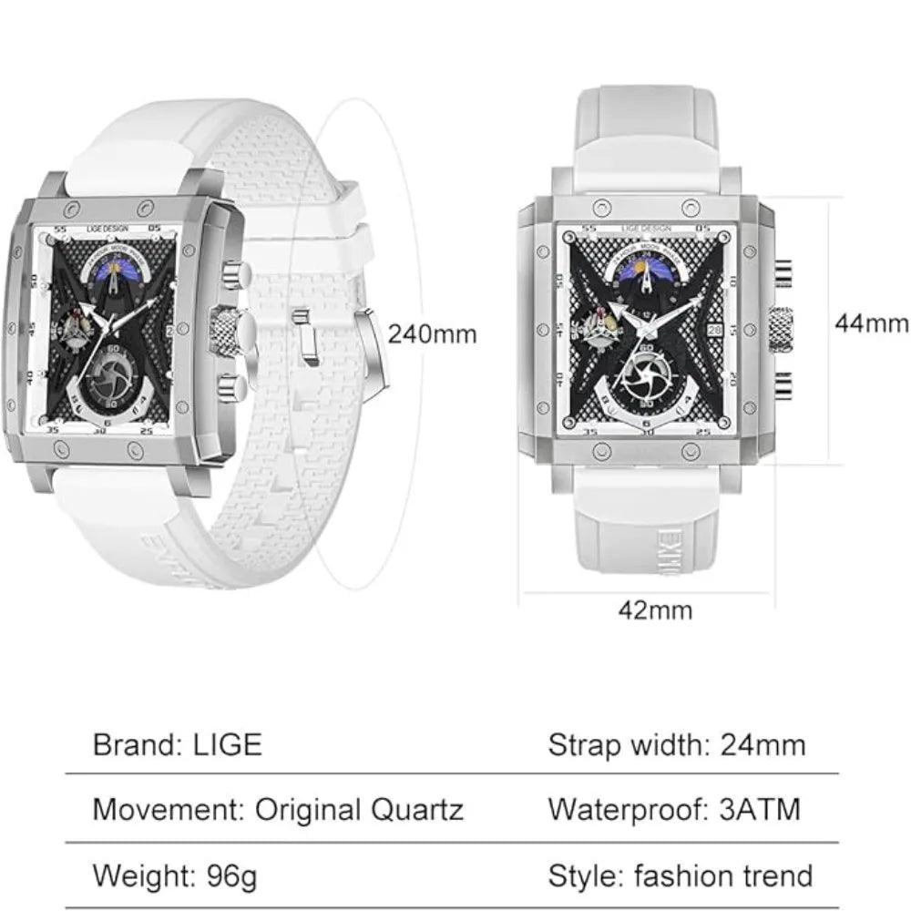 Lige Sun and Moon Phase Quartz Watch South Africa Fast Delivery