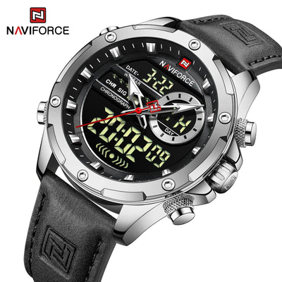 NaviForce 9208 Black Executive Leather Watch - Smael South Africa