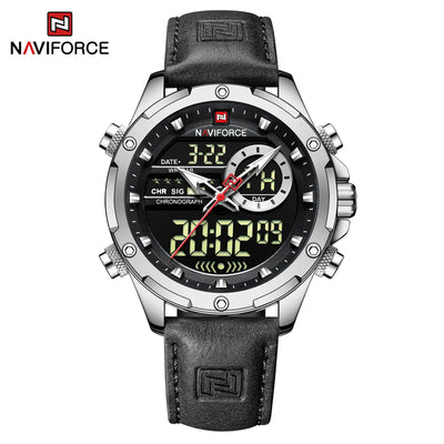 NaviForce 9208 Black Executive Leather Watch - Smael South Africa