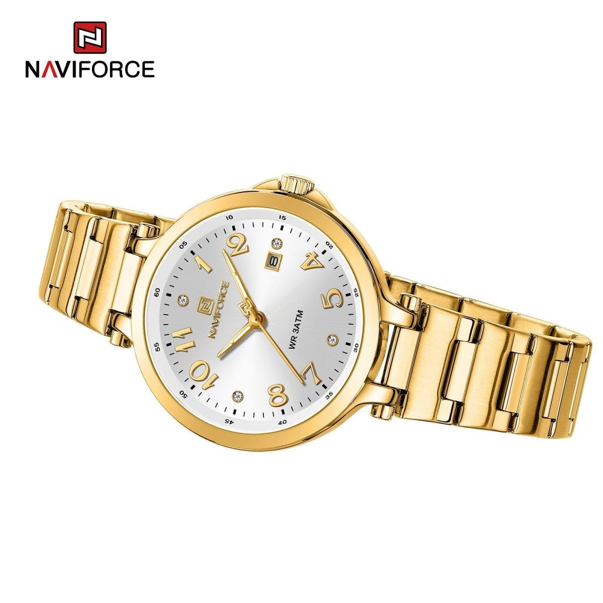 Naviforce Ladies Watch - Gold/White - Smael South Africa