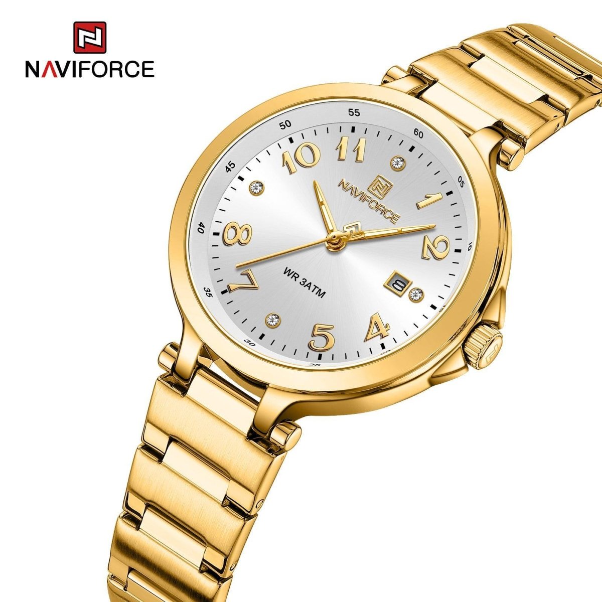 Naviforce Ladies Watch - Gold/White - Smael South Africa