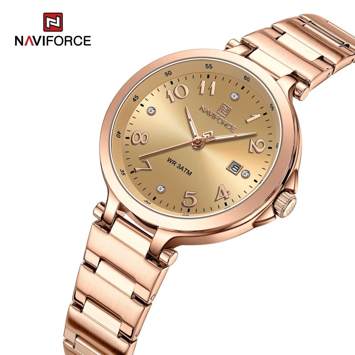 Naviforce Ladies Watch - Rose Gold/Rose Gold - Smael South Africa