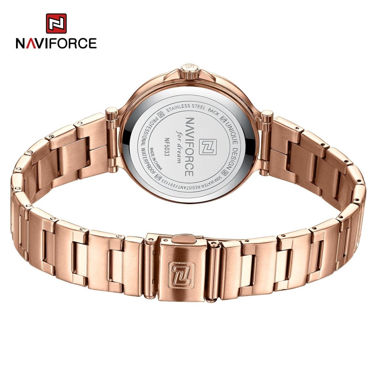 Naviforce Ladies Watch - Rose Gold/Rose Gold - Smael South Africa